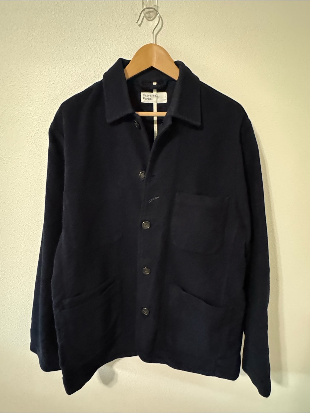 Universal Works Cotton Chore Jacket Dark Navy Button Minimalist X-Large
